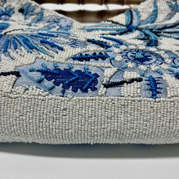 Blue Floral Beaded Bag NWT TikTok Instagram Viral - Picture 5 of 11